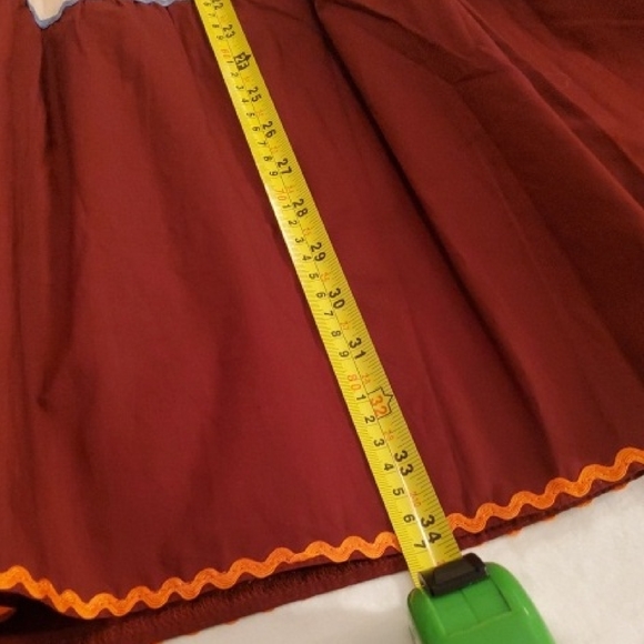 English Factory Colorblock Cream & Burgandy Blouse & Midi Skirt - Picture 7 of 8
